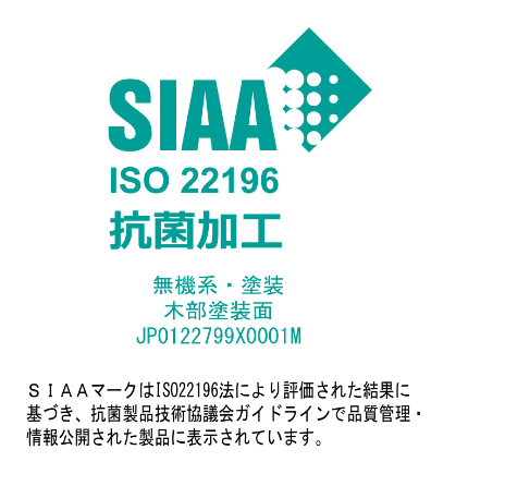 SIAA 抗菌加工 ISO22196