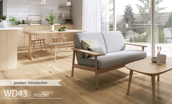 直接引取歓迎！karimoku WD43モデル 2人掛けソファ ビーチ材 北欧 カリモク家具（KARIMOKU FURNITURE） カリモク ソファ 2人掛椅子 WD43