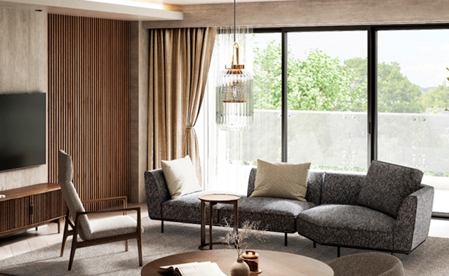 カリモク　ソファ 2人掛ソファ ZU4872 ビターブラウン ウォールナットナチュラル