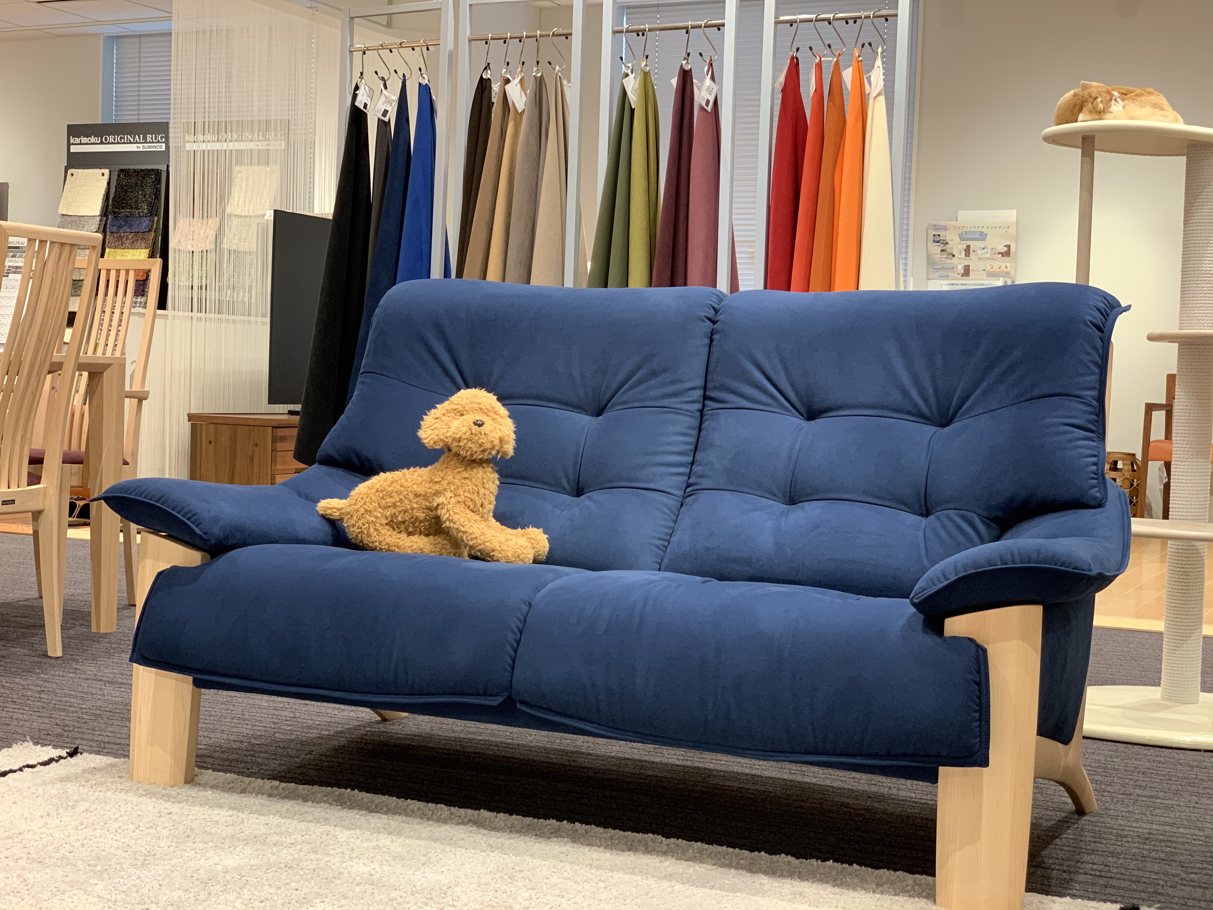 カリモク家具 ソファー ペットに強いラムース素材