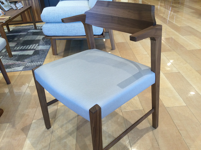 カリモク製 ダイニングチェア 青 ① 高級家具】カリモク