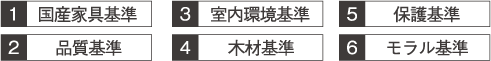 日本家具産業振興会の定める6つの基準