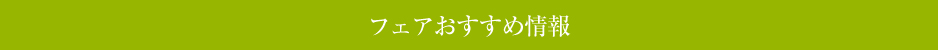 フェアおすすめ情報