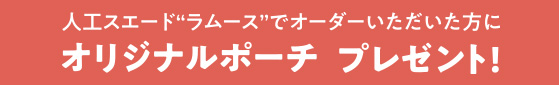 オリジナルポーチプレゼント