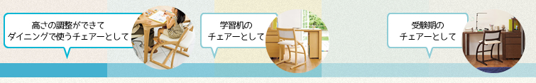 高さの調整ができてダイニングで使うチェアーとして　学習机のチェアーとして　受験期のチェアーとして