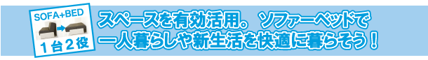 スペースを有効活用。ソファーベッドで一人暮らしや新生活を快適に暮らそう!
