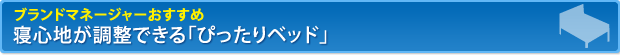 寝心地が調整できる「ぴったりベッド」