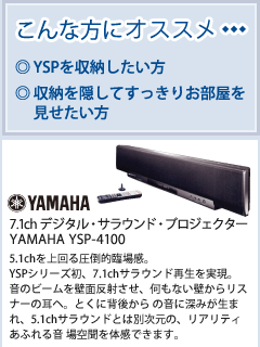 こんな方にオススメ。◎YSPを収納したい方◎収納を隠してすっきりお部屋を見せたい方