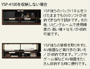 YSP-4100を収納しない場合