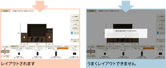 うまくレイアウトされます