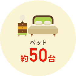 ベッド 約50台