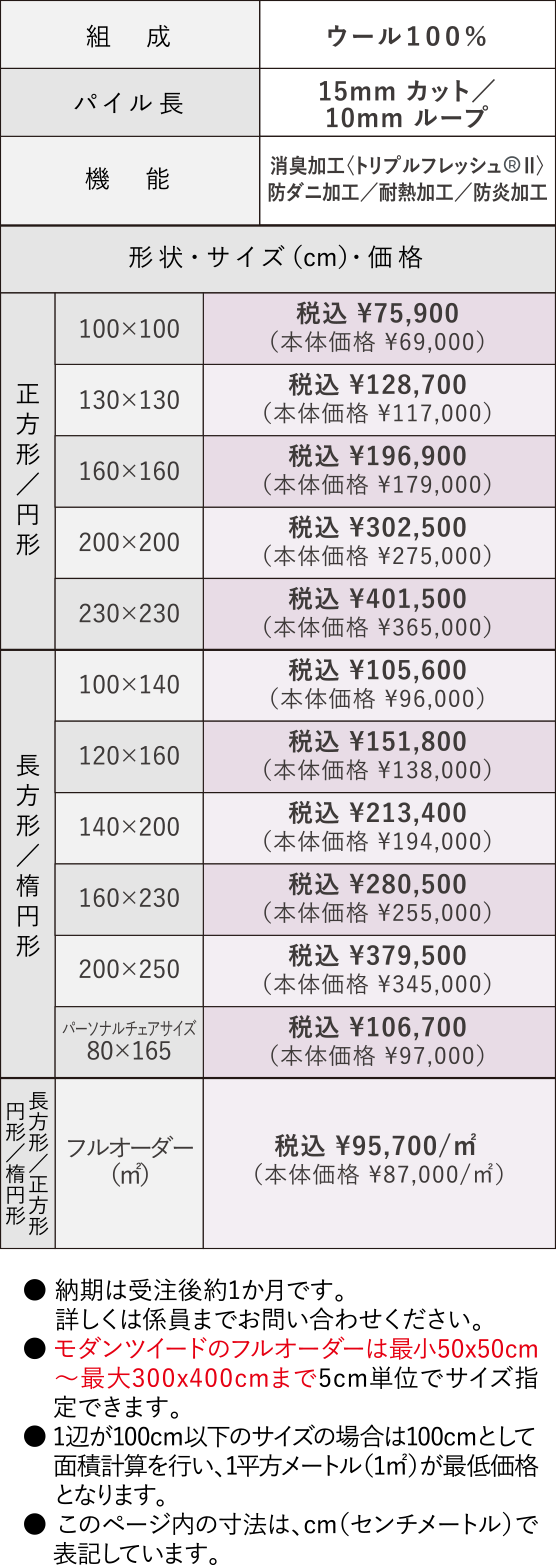 モダンツイードの詳細